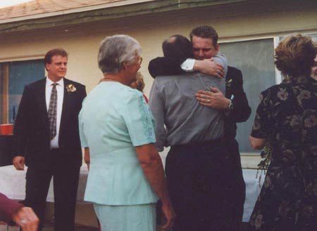 Eric hugs Dad