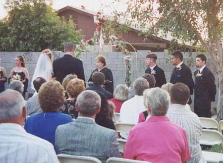 The bride and groom